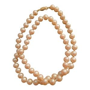 Vintage Faux Pearl Beaded Necklace 24"